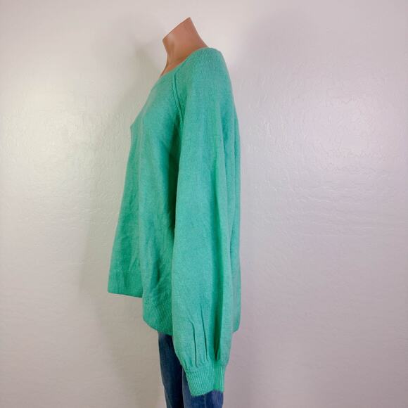 Vince Camuto Raglan Sleeve Crew Neck Knit Sweater Mint Green Soft Cozy XXL NWT - Picture 5 of 10